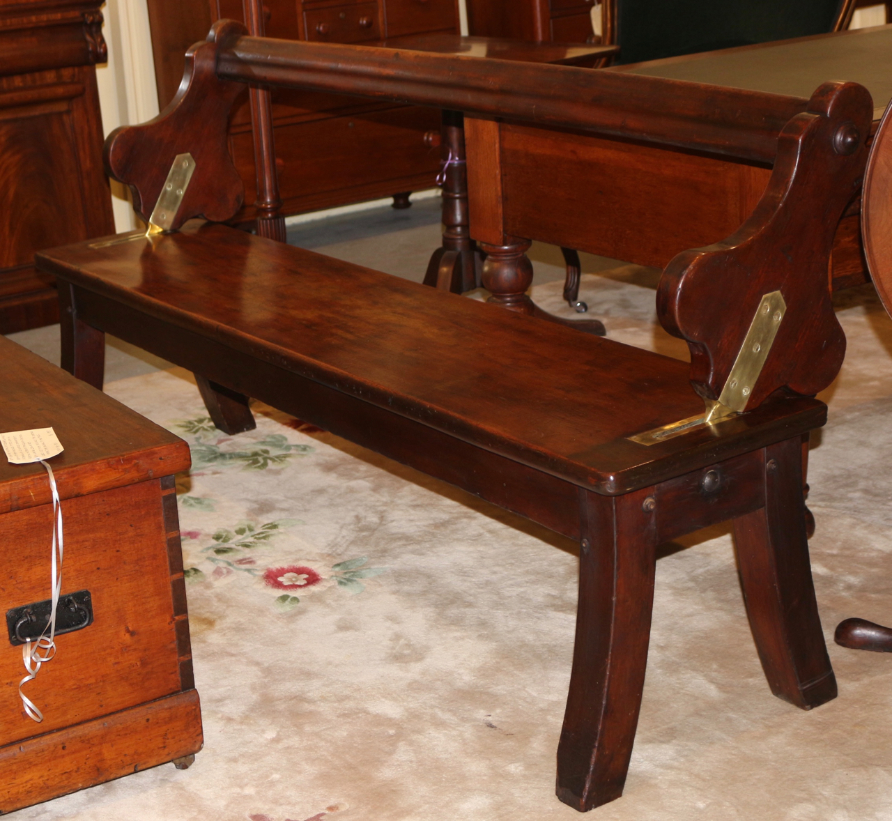 Pair Of Antique Railway Kauri Pine Bench Seats The Merchant Of Welby