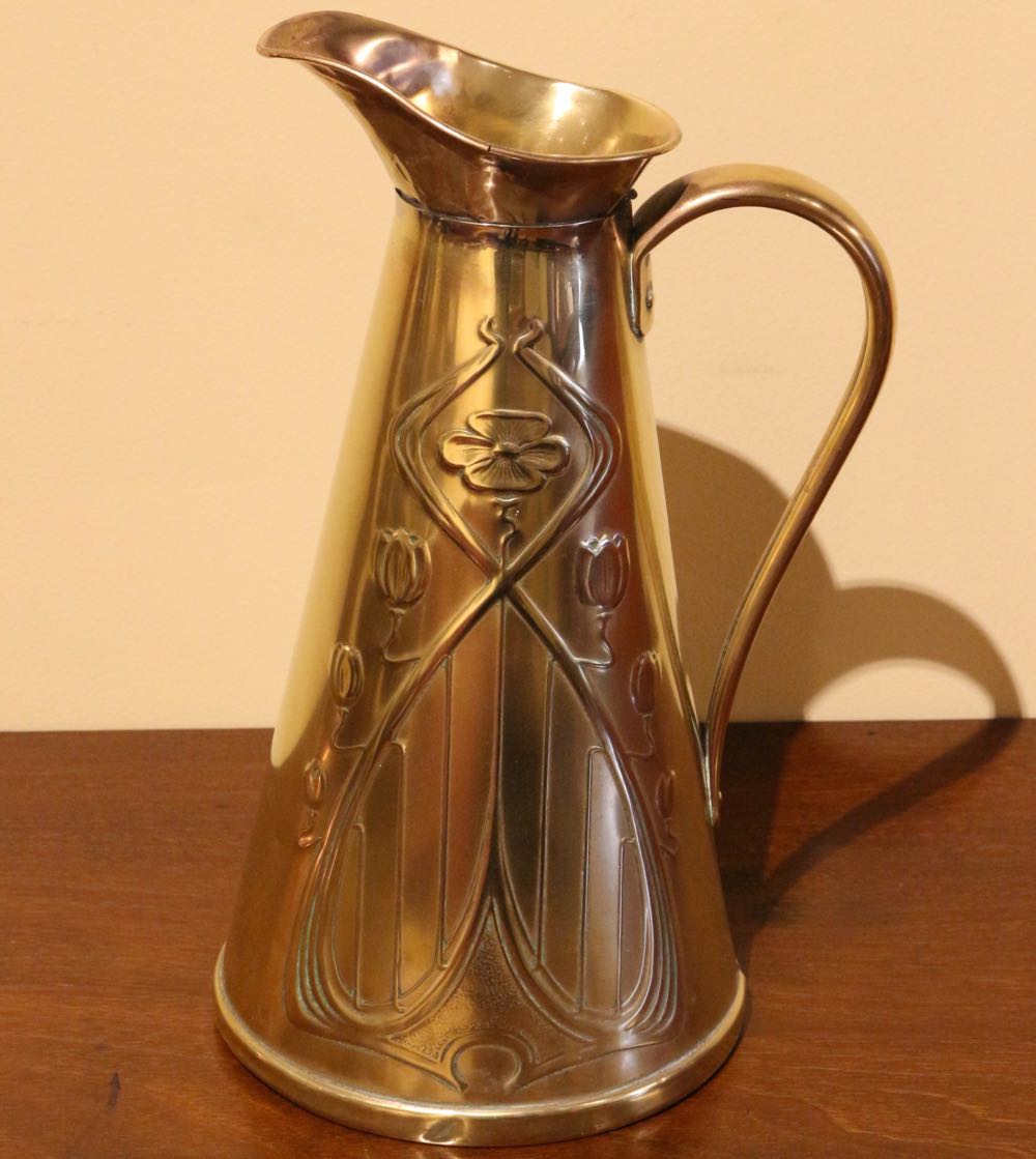 Early 20th Century Art Nouveau Brass Jug | The Merchant of Welby